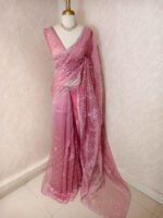 Organza with hanging sequance scalp border - Image 60