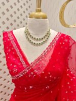 Organza with hanging sequance scalp border - Image 45