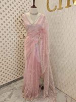 Organza with climber plant thread work with cut beads and stone - Image 20