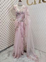Organza with pearl and thread flower - Image 7