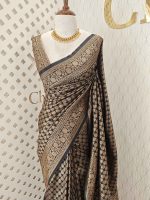 soft katan with small flower bouquet design - Image 8