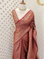 soft katan with small flower bouquet design - Image 21