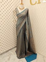 soft katan with small flower bouquet design - Image 19