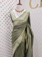 Soft katan with gold clover leaf butta