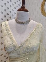 Organza with hanging sequance scalp border - Image 29