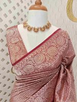 Banarasi with tiny kolam filling design - Image 9