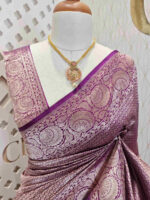 Banarasi with tiny kolam filling design - Image 15