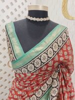Chanderi with tulip block print - Image 2