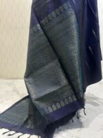 Kanjeevaram with modfied zigzag pallu and geometric butta body - Image 3