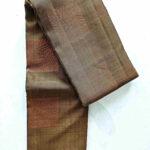 Kanjeevaram silk with square geometric pattern