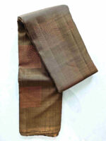 Kanjeevaram silk with square geometric pattern