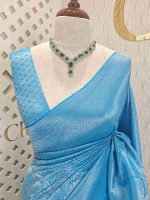 Kosa silk with filled mehandhi pattern - Image 6