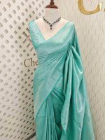 Kosa silk with filled mehandhi pattern - Image 14