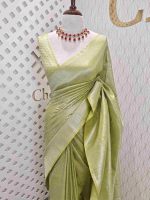 Kosa silk with filled mehandhi pattern - Image 17