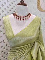 Kosa silk with filled mehandhi pattern - Image 18