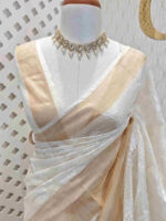 Kota silk with 3 flower and thin stem thread wirk - Image 2