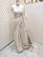 Linen with wild bush flowers embroidery - Image 8