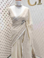 Linen with wild bush flowers embroidery - Image 7