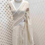 Linen with wild bush flowers embroidery