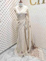 Linen with wild bush flowers embroidery - Image 11