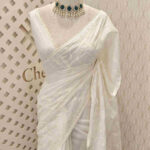 Net kota with feather thread work