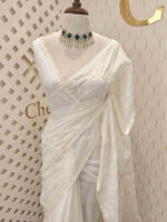 Net kota with feather thread work