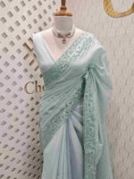 Net kota with scale like thread work and cut work border