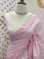 Net kota with scale like thread work and cut work border - Image 6