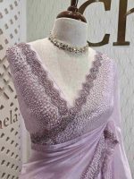 Organza with zigzag border filled with sequance - Image 2