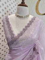 Organza with zigzag border filled with sequance - Image 3