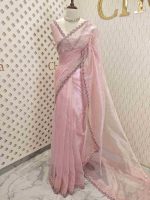 Organza with zigzag border filled with sequance - Image 10