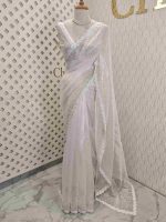 Organza with zigzag border filled with sequance - Image 7