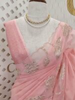Organza with lotus border with small sequance detailed body - Image 10