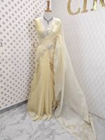Organza with lotus border with small sequance detailed body - Image 5