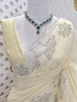 Organza with lotus border with small sequance detailed body - Image 4