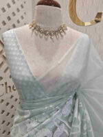 Organza with small lotus pond like applique - Image 11