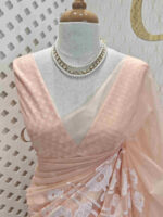 Organza with small lotus pond like applique - Image 9