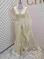 Organza with small lotus pond like applique - Image 4