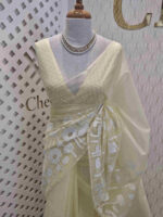 Organza with small lotus pond like applique - Image 5