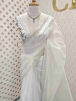 Organza with double beads border finish - Image 5