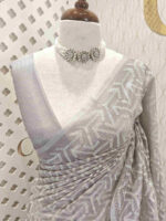Tissue silk with 3 narrow joined design - Image 8