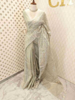 Tissue silk with 3 narrow joined design - Image 13