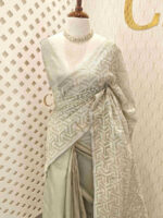 Tissue silk with 3 narrow joined design - Image 12