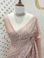 Tissue silk with 3 narrow joined design - Image 4