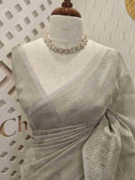 Tissue  Silk with maze design - Image 10
