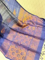 Kanjeevaram with big floral buttas - Image 4