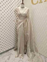 Organza with small mango cut beads and stone design - Image 11
