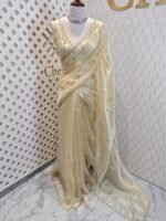 Organza with small mango cut beads and stone design - Image 25