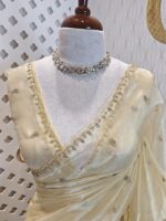 Organza with small mango cut beads and stone design - Image 27