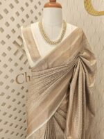 Soft katan with small flower in diamond design